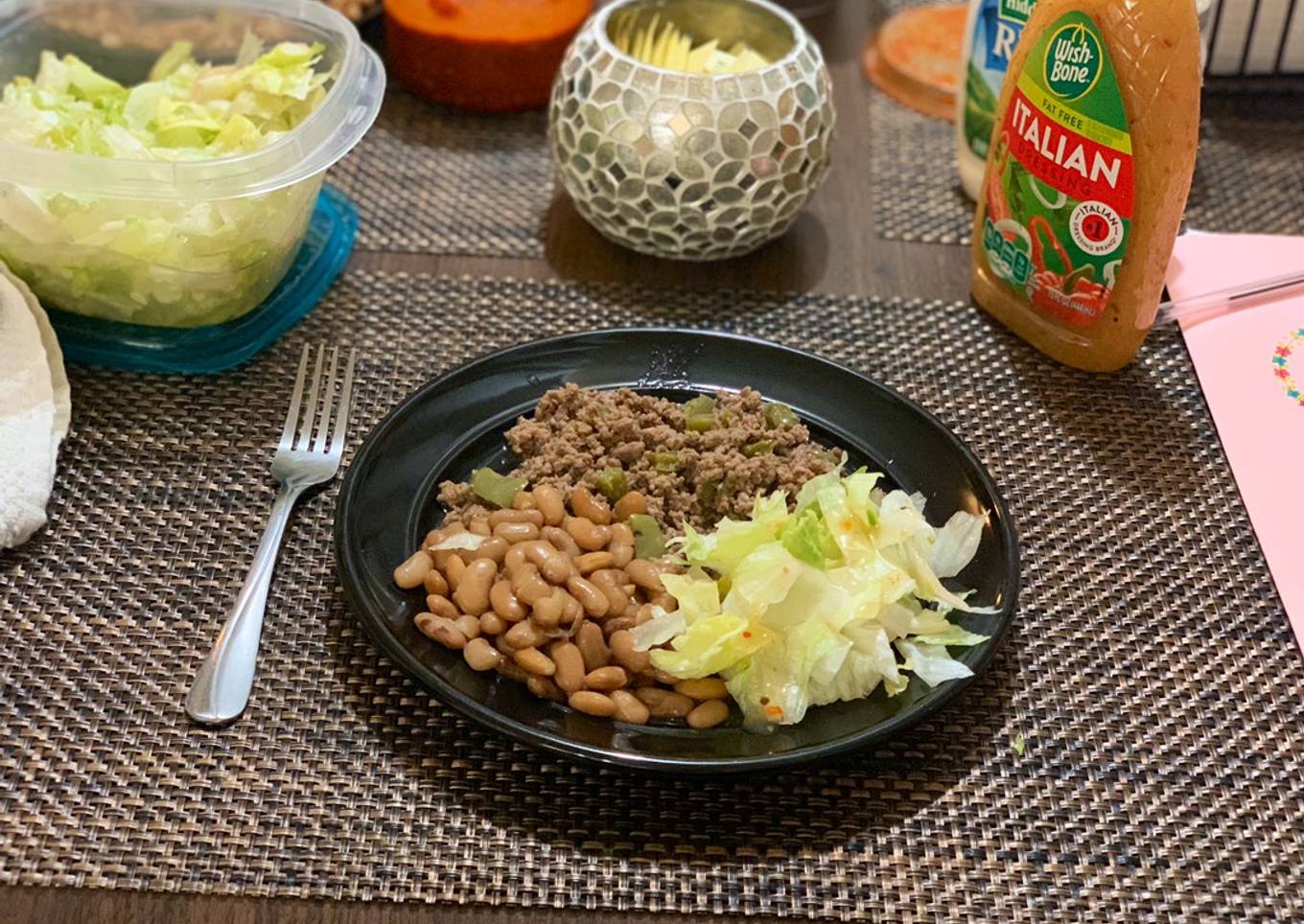 Carne molida con nopales