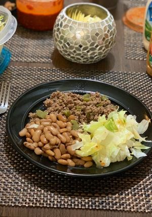 Una foto de Carne molida con nopales
