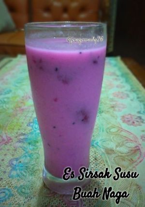 Foto resep 220. Es Sirsak Susu buah naga