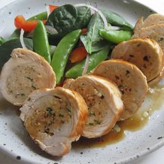 A picture of Shiso (Basil) & Lemon Rolled Chicken.