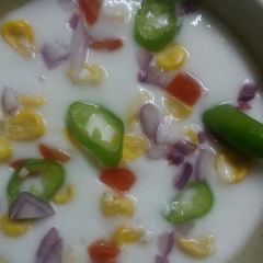 A picture of Chilli and sweet Corn Raita.