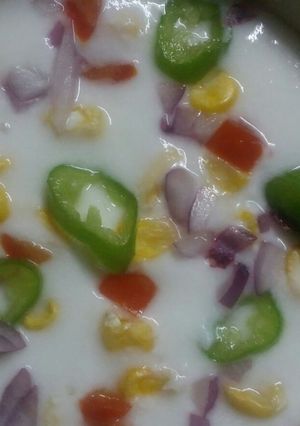 A picture of Chilli and sweet Corn Raita.