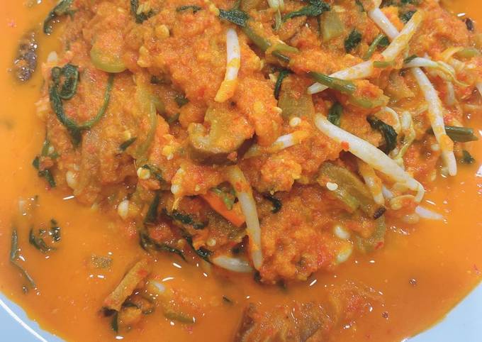 Resep Tumis kangkung pare toge jamur cabe Vegan Resep Tumis kangkung pare toge jamur cabe Vegan