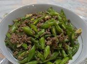 Gambar buncis daging cincang