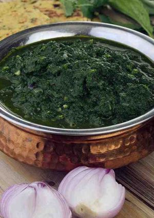 A picture of Sarso ka saag.