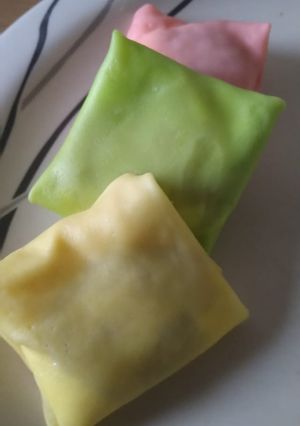 Foto resep Pancake durian tiga warna
