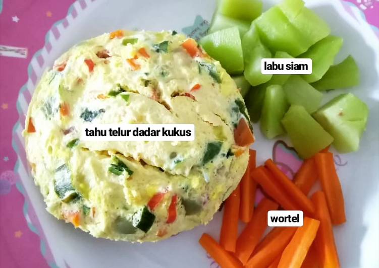 Tahu telur dadar kukus (diet)😋