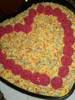 Una foto de Tarta corazón de tres chocolates