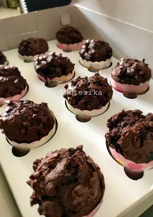 Foto resep Muffin coklat Simple No Mixer nyoklat bangeet