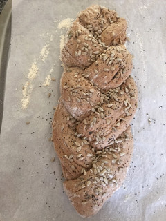 A picture of Health bread using a bread machine.