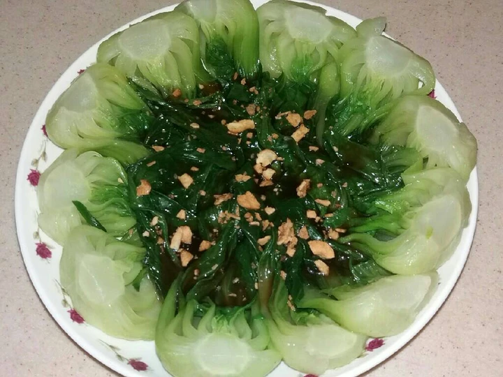 Easy Steps to Make Pokcoy cah bawang putih goreng the Awesome  Tasty