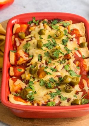 A picture of Vegetarian Enchiladas Recipe.