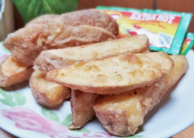 Resep Potato Wedges Goreng (1), Enak Banget