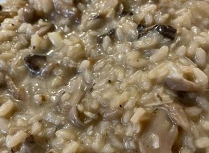 Una foto de Risotto de setas al vermut