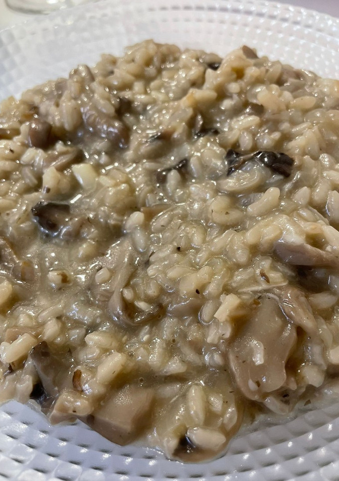 Una foto de Risotto de setas al vermut