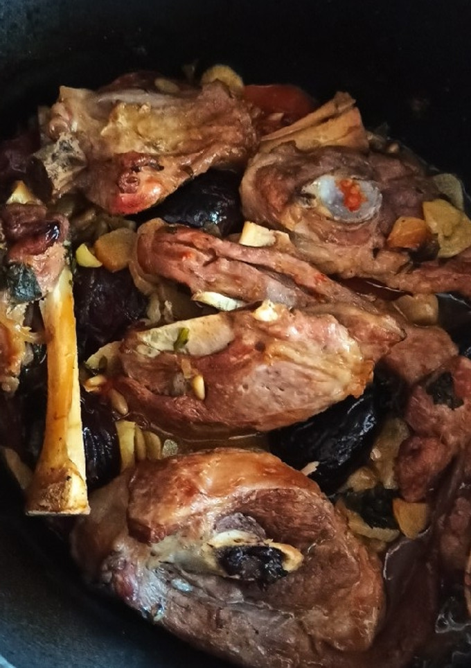 Una foto de Asado de cordero con dátiles medjoul al Pedro Jiménez