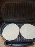 George Foreman Grill spring onion pancake