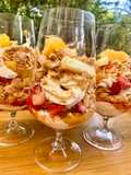 Frozen de frutas, chantilly, cereales y frutos secos 🍧
