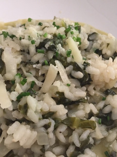 Una foto de Risotto de espinacas