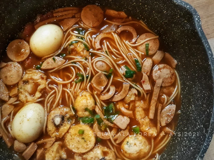 Langkah Gampang Membuat Resep #23. Seblak Ala Korea (Rabokki) yang Bisa Manjain Lidah Anti Ribet, Mantap