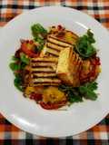 Grilled Garlic Paneer-Orange, Pomegranate Salad (A Healthy Meal)