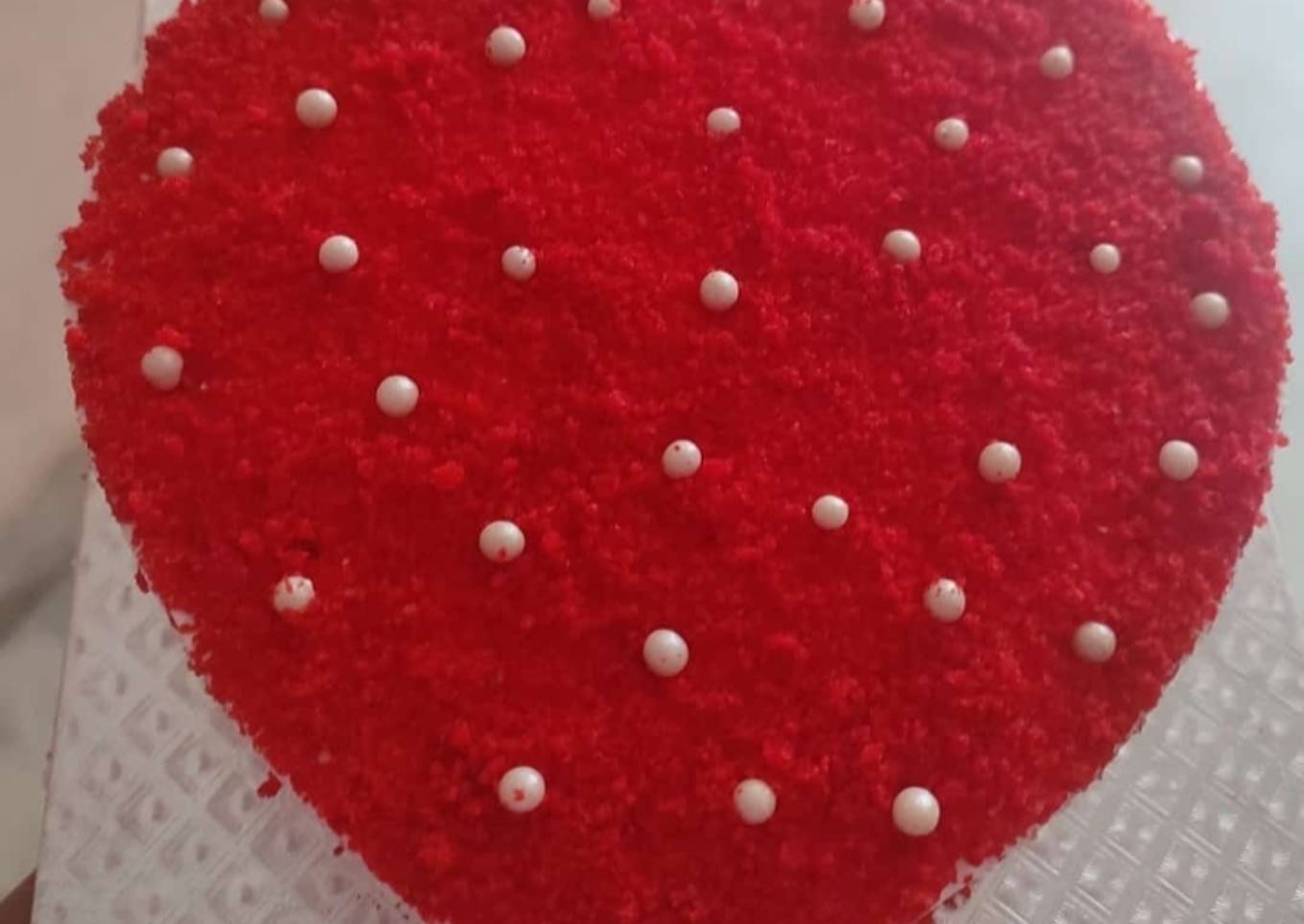 Heart shape Valentine special Red velvet cake