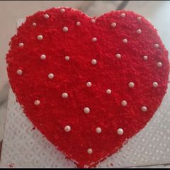 Heart shape Valentine special Red velvet cake A picture of Heart shape Valentine special Red velvet cake.