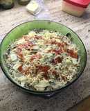 Tortilla al horno de berenjena y tomate