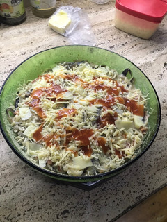 Una foto de Tortilla al horno de berenjena y tomate