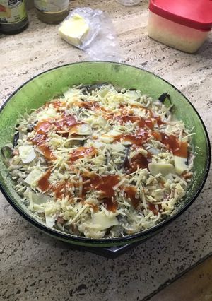 Una foto de Tortilla al horno de berenjena y tomate