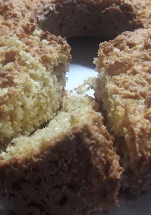 Una foto de Budín de coco y naranja
