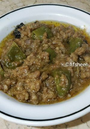 A picture of Hari Mirch Qeema.