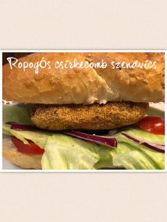 Ropogós csirkecomb szendvics recept fotója