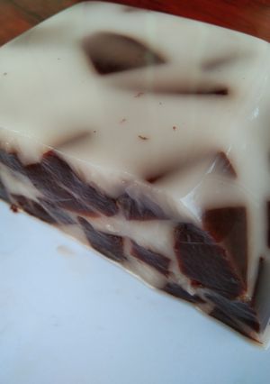 Foto resep Puding coklat susu berbercak kotak?