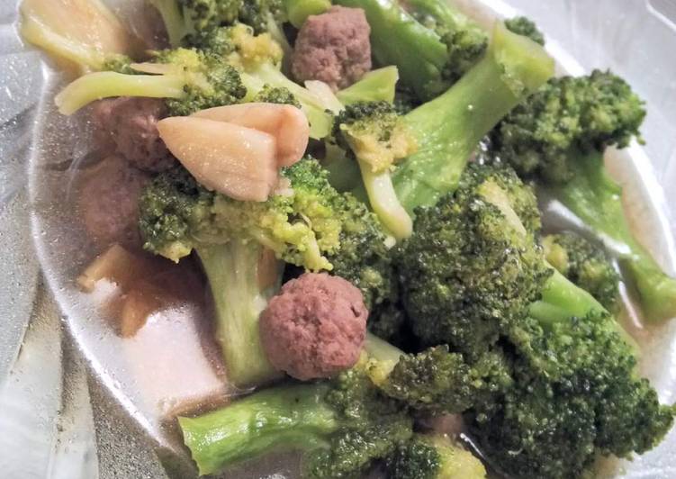 Bumbu memasak Ca Brokoli Bola Bola Daging Lezat