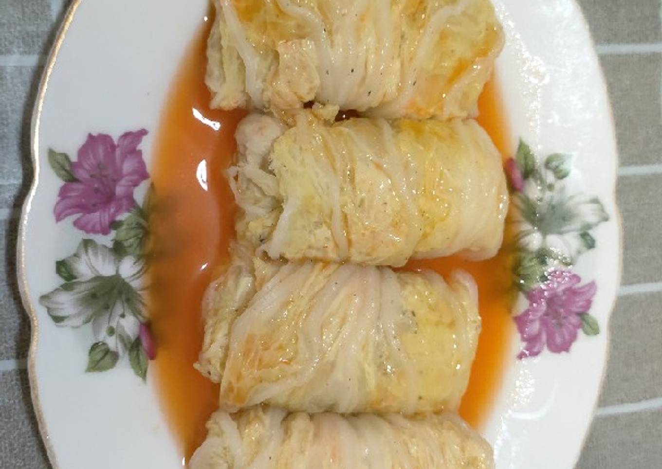 Sawi gulung ayam