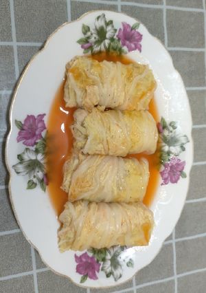 Foto resep Sawi gulung ayam