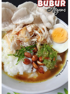 Foto resep Bubur Ayam (Nasi sisa) versi kuah soto