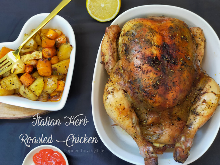 Cara Buat Italian herb roasted chicken (ayam oven bumbu italia) Yang Enak