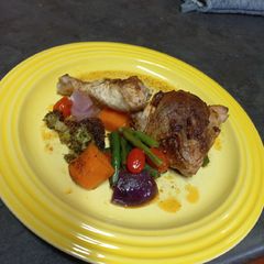 A picture of Sheet pan Paprika Chicken and Vegetables.