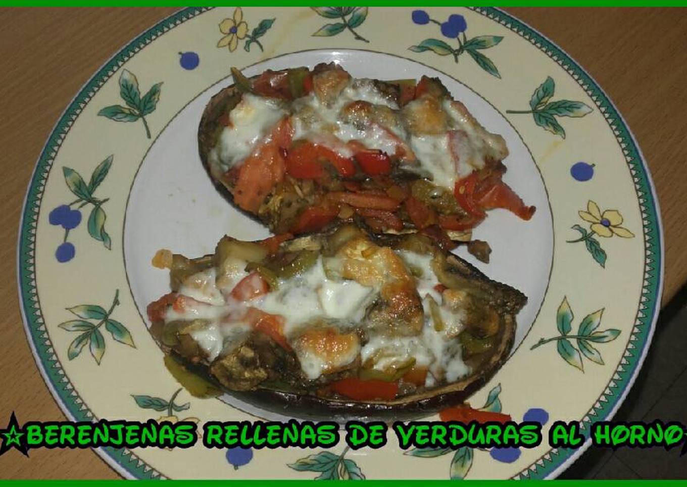 🍆Berenjenas rellenas de verduras al horno