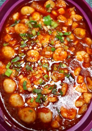 Foto resep Udang Telur Puyuh Saos Padang 🍤🍳