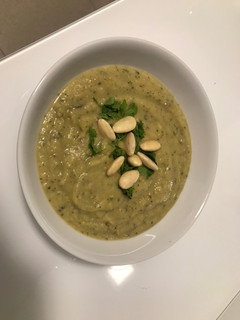 Una foto de Crema de Berenjena y Calabacín