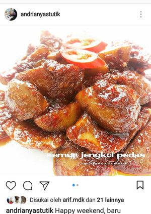 Foto resep Semur jengkol pedas
