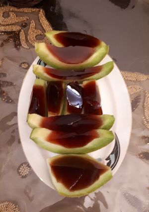 عکسی از دستور ژله در قالب طالبی