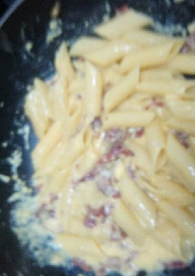 Una foto de Fideos a la carbonara
