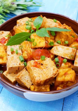 Hình của món Đậu Hũ Sốt Cà (Món Chay).