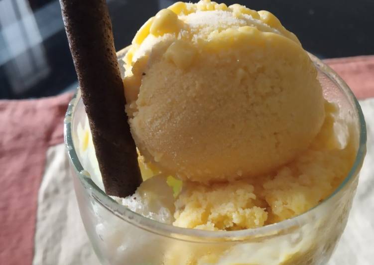 Resep Ice cream mangga sehat tanpa sp Anti Gagal