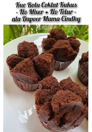 Foto resep Kue Bolu Coklat Kukus - No Mixer + No Telur -