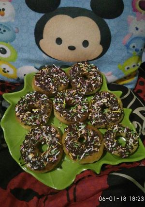 Foto resep Donat warna warni tanpa telor